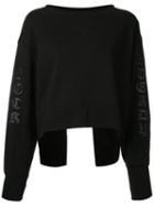 Miharayasuhiro Back Split Sweatshirt, Women's, Size: 36, Black, Cotton