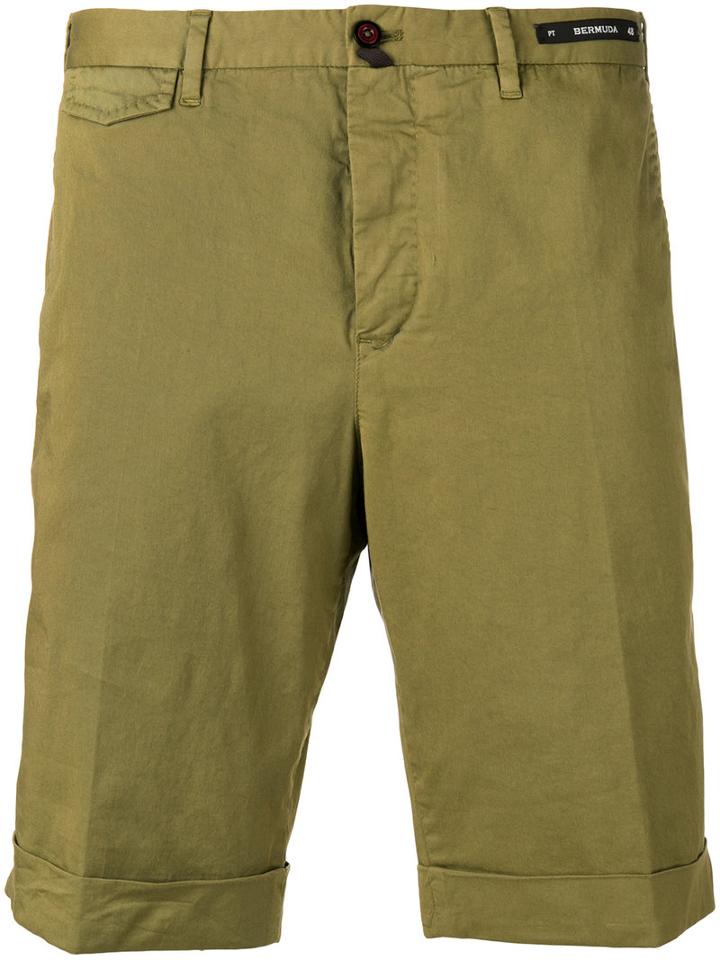 Pt01 - Chino Shorts - Men - Cotton/spandex/elastane - 48, Green, Cotton/spandex/elastane