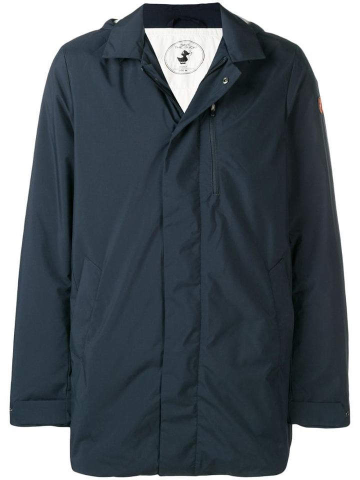 Save The Duck Hooded Rain Jacket - Blue