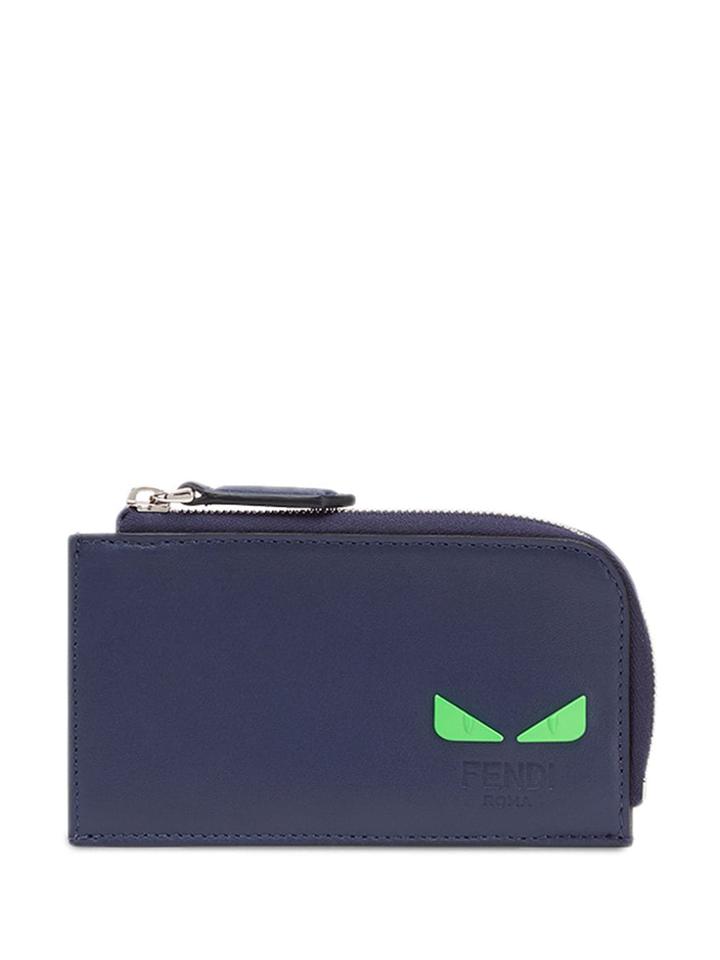 Fendi Zipped Coin Purse - Blue