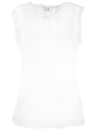 Jupe By Jackie Frayed Trim Sheer Tank Top, Women's, Size: 3, White, Cotton/silk