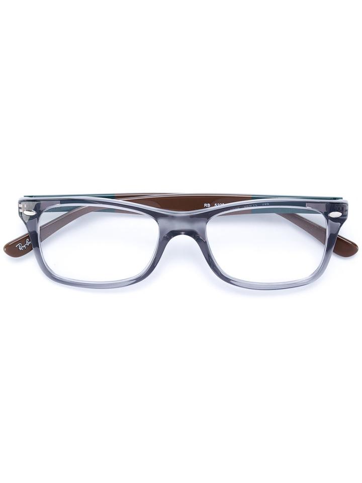 Ray-ban Square Frame Glasses, Grey, Acetate