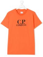 Cp Company Kids Teen Logo Print T-shirt - Yellow & Orange