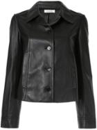 Nina Ricci Plain Leather Jacket - Black