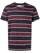 Ami Alexandre Mattiussi Stripe Print T-shirt, Men's, Size: Small, Blue, Cotton