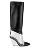 Balmain Pvc Knee High Boots - Black