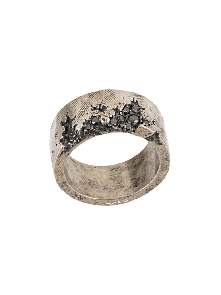 Tobias Wistisen Broken Stone Edge Ring - Metallic
