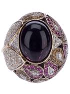 Athena Pink Sapphire And Diamond Robeline Ball Ring - Purple