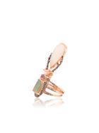 Daniela Villegas 18k Rose Gold Aurae Opal And Sapphire Ring - Metallic