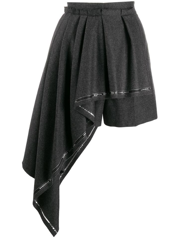 Alexander Mcqueen Pleated Drape Shorts - Grey