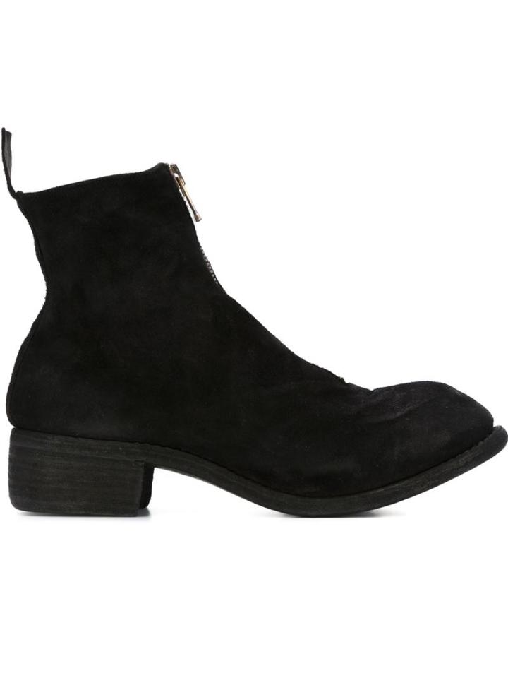Guidi Front Zip Ankle Boots, Men's, Size: 41, Black, Horse Leather/leather