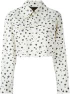 Comme Des Garçons Vintage Cropped Rose Print Jacket, Women's, Size: Medium, Nude/neutrals