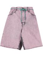 Aries Aceed Open Denim Skirt - Pink & Purple