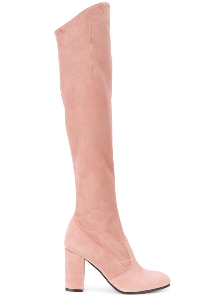 L'autre Chose Over The Knee Boots - Pink & Purple