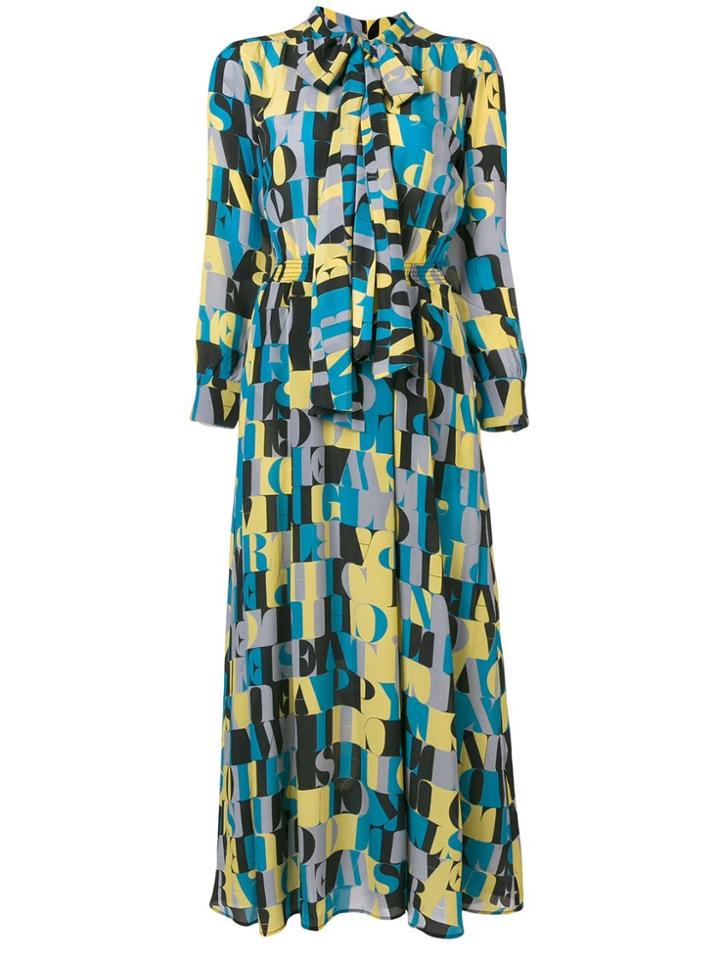 Ultràchic Geometric Print Shirt Dress - Blue