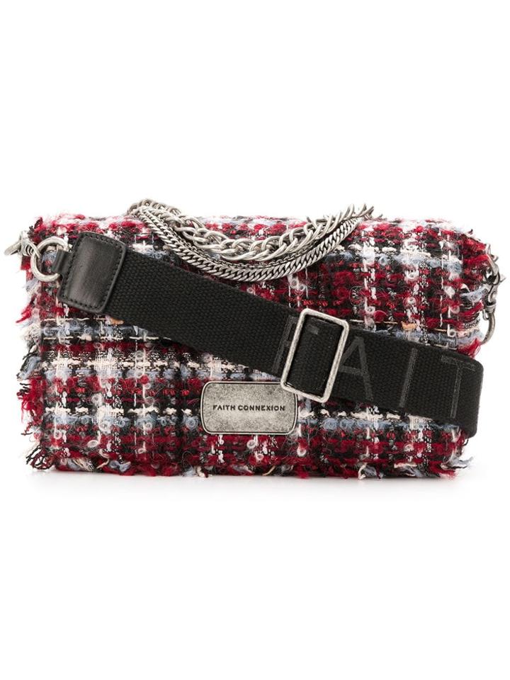 Faith Connexion Foldover Tweed Bag - Red