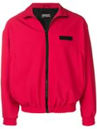 Represent Contrast Logo Bomber Jacket - Red