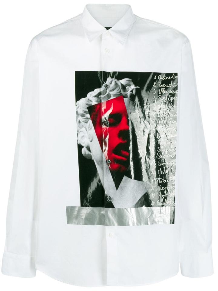 Dsquared2 Contrast Print Shirt - White