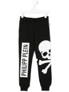 Philipp Plein Kids - Printed Jogging Trousers - Kids - Cotton - 12 Yrs, Black