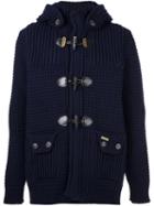 Bark Knitted Duffle Cardigan, Men's, Size: Xl, Blue, Polyamide/wool
