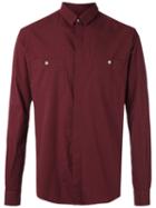 À La Garçonne - Long Sleeves Shirt - Men - Cotton - M, Red, Cotton