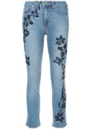 Jonathan Simkhai Embroidered Slim-fit Jeans - Blue
