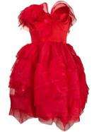 Ermanno Scervino Technical Organza Dress - Red