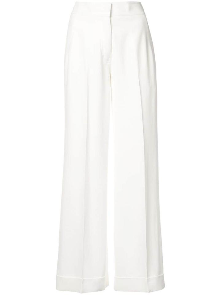 Derek Lam Cropped Wide Leg Trouser - White