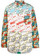 Comme Des Garçons Shirt Long-sleeved Comic Print Shirt - White