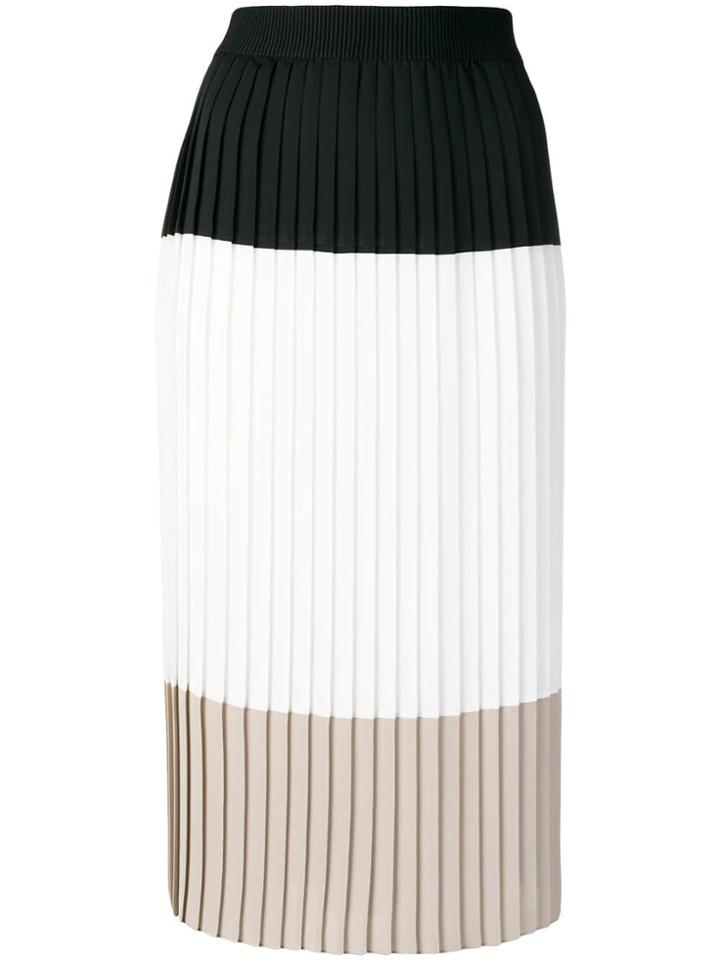 Les Copains Block Stripe Skirt - Black