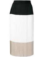 Les Copains Block Stripe Skirt - Black