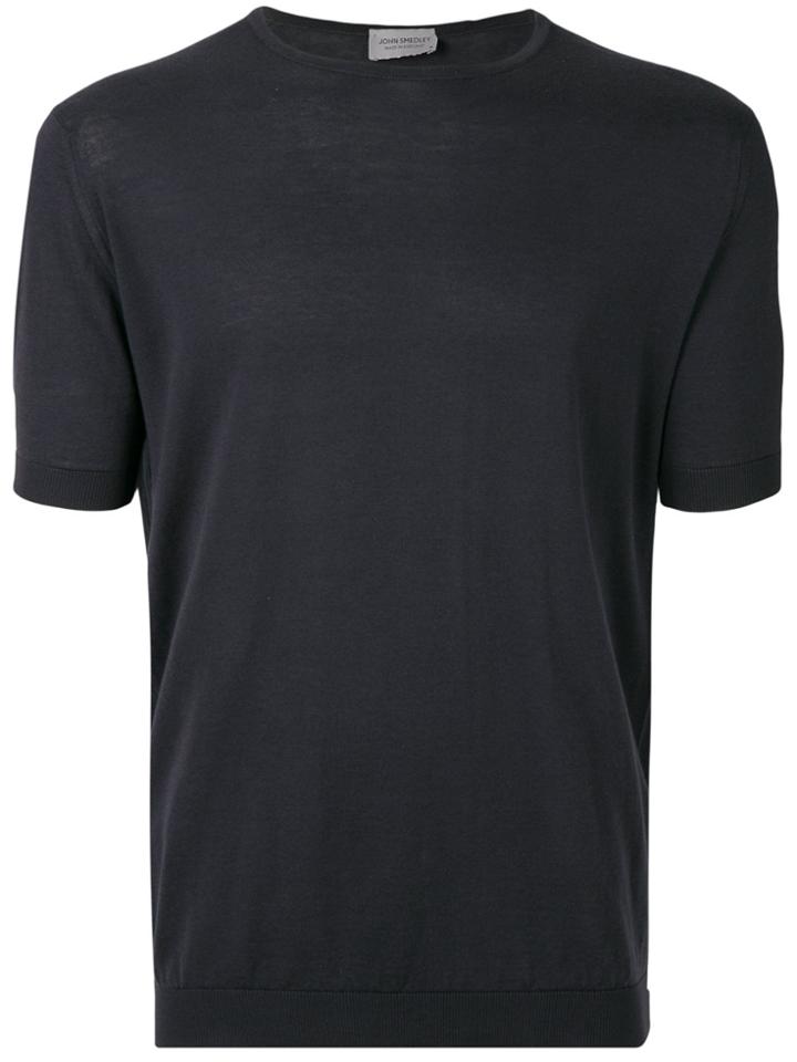 John Smedley Crew Neck T-shirt - Blue