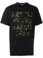 Mostly Heard Rarely Seen Embroidered Logo Patch T-shirt, Men's, Size: L, Black, Cotton