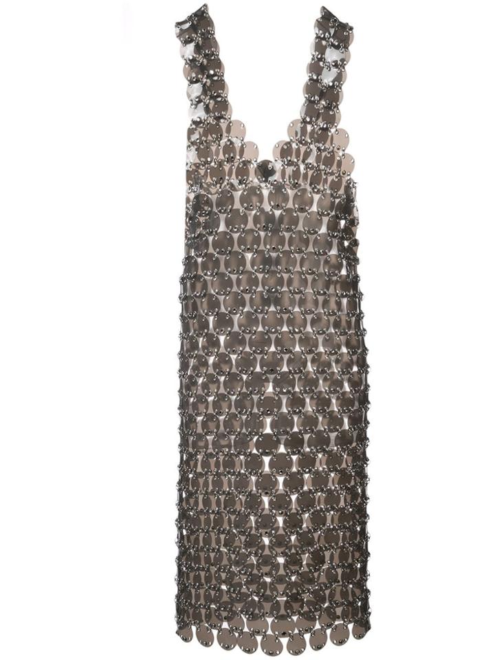 Paco Rabanne Sequined Midi Dress - Grey