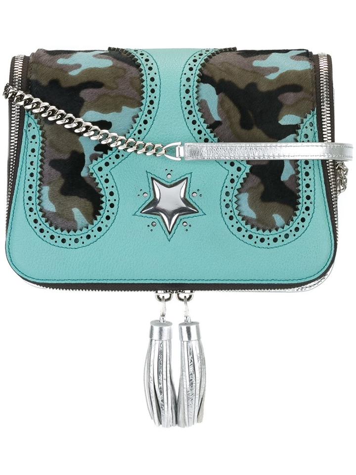 The Volon Camouflage Detail Crossbody Bag, Women's, Blue