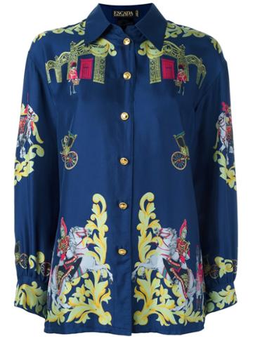 Escada Vintage 'royal Army' Printed Shirt