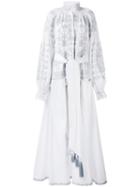 Yuliya Magdych - 'litopys' Dress - Women - Linen/flax - M, White, Linen/flax