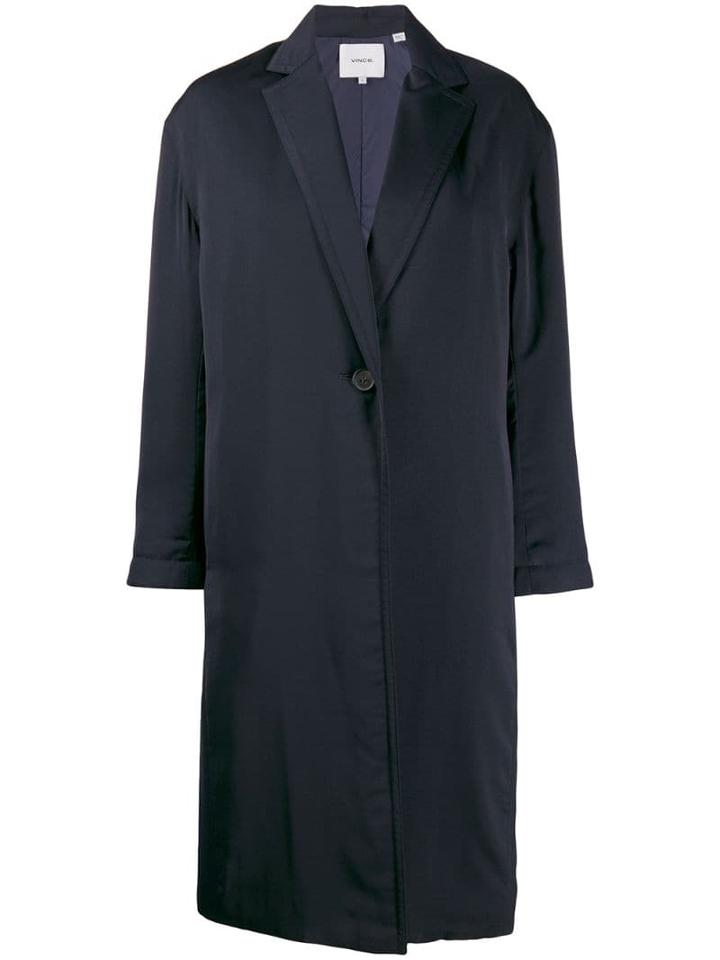 Vince Loose-fit Single-breasted Coat - Blue