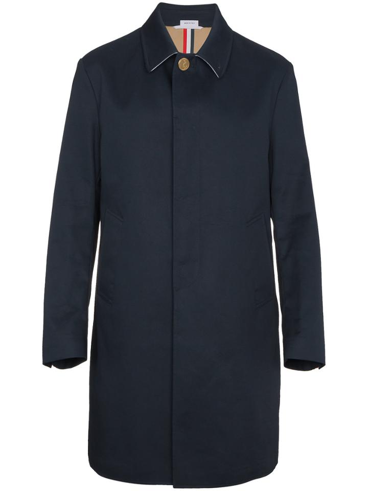 Thom Browne Bal Collar Overcoat - Blue
