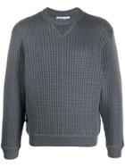 Affix Waffle-knit Crew-neck Jumper - Grey