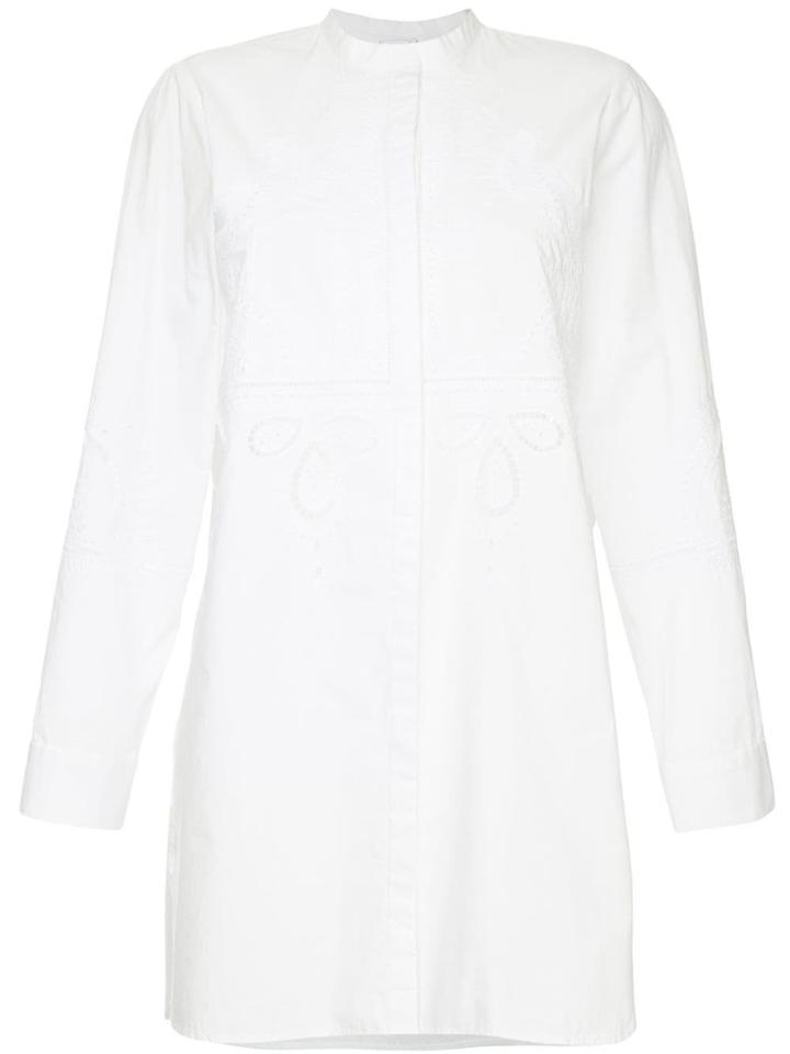 Vilshenko Long Embroidered Shirt - White