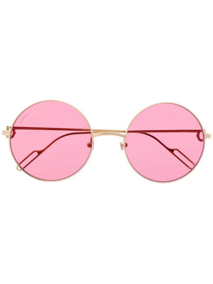 Cartier Round Framed Sunglasses - Gold