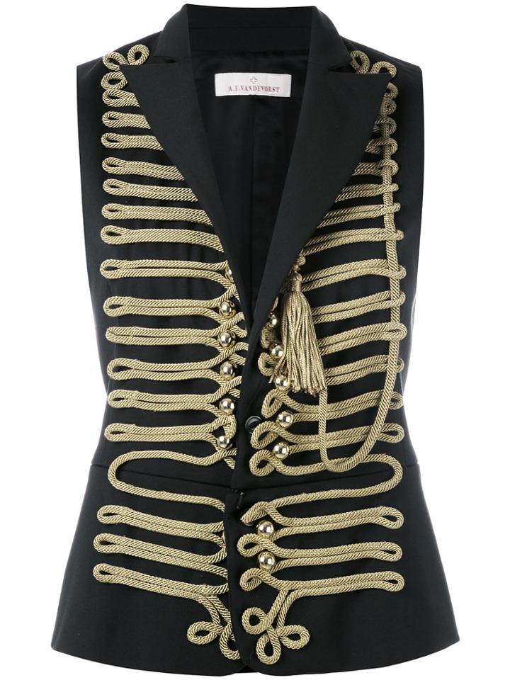 A.f.vandevorst Military Waistcoat - Black