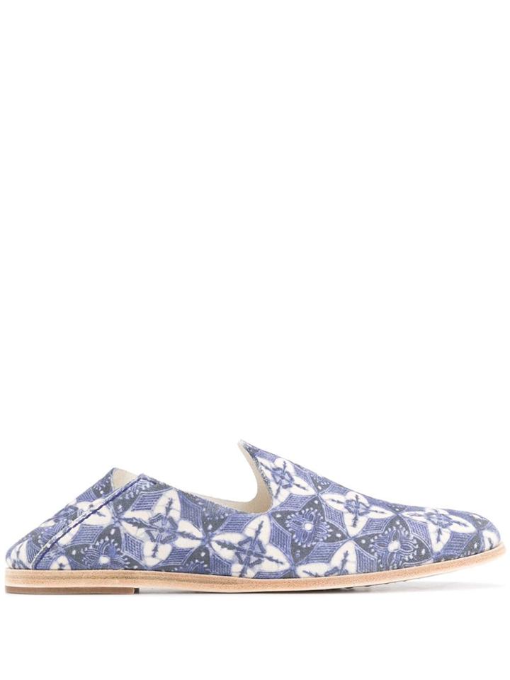 Pedro Garcia Batik Yoshi Slip-on Loafers - Blue