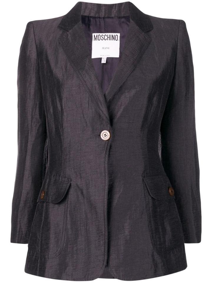 Moschino Pre-owned Single Button Blazer - Blue