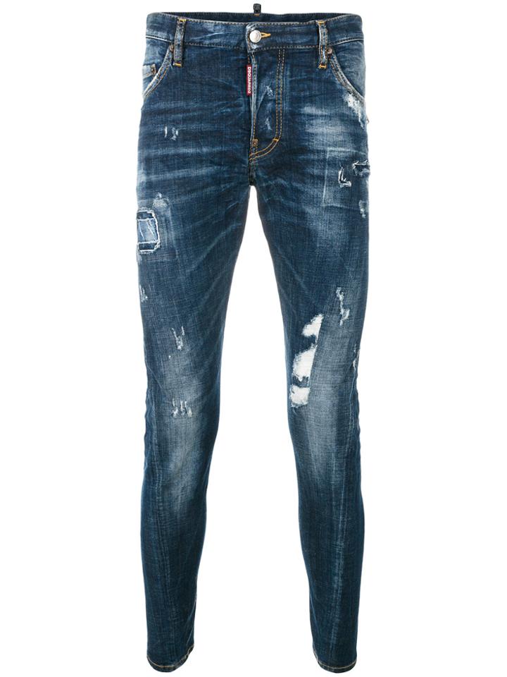 Dsquared2 Distressed Sexy Twist Jeans - Blue