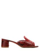 Blue Bird Shoes Shower Pump Python - Red