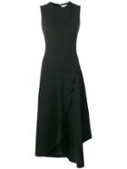 Victoria Beckham Asymmetric Ruffled Dress - Black