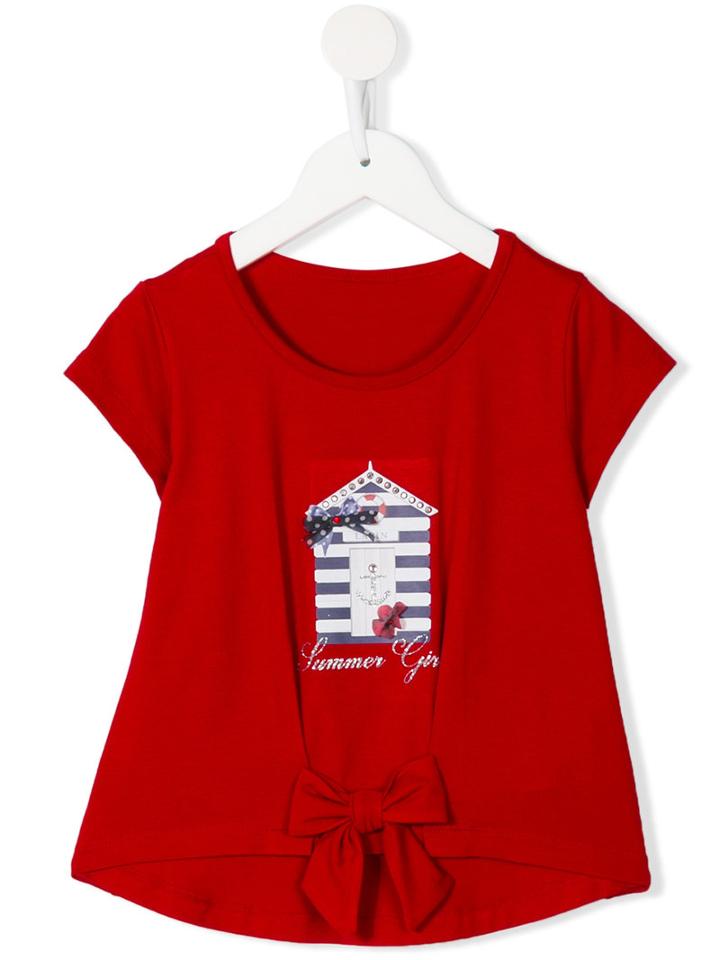 Lapin House - House Print T-shirt - Kids - Silk/spandex/elastane/viscose - 4 Yrs, Toddler Girl's, Red