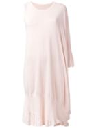 Mm6 Maison Margiela Draped One-shoulder Sweater Dress, Women's, Size: Medium, Pink/purple, Viscose
